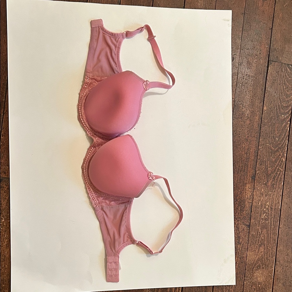 Panache Rose Pink Lace-Trim T-Shirt Bra